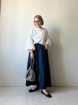 「Bou Jeloud（ブージュルード）のアイテム」を使った、TSUKIさん（レディース・153cm）の秋コーディネート