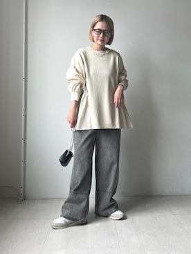 「Bou Jeloud（ブージュルード）のアイテム」を使った、TSUKIさん（レディース・153cm）の秋コーディネート