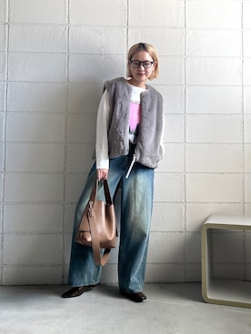 「Bou Jeloud（ブージュルード）のアイテム」を使った、TSUKIさん（レディース・153cm）の秋コーディネート