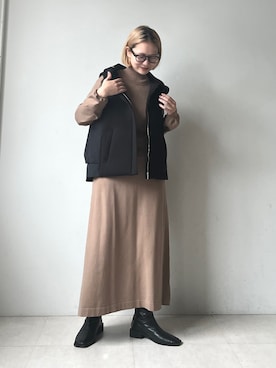 「Bou Jeloud（ブージュルード）のアイテム」を使った、TSUKIさん（レディース・153cm）の秋コーディネート