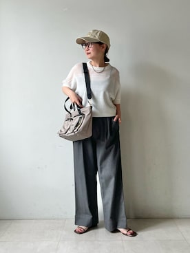 「Bou Jeloud（ブージュルード）のアイテム」を使った、TSUKIさん（レディース・153cm）の夏コーディネート