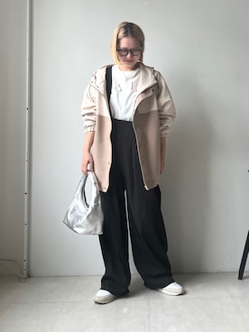 「アイテム（マウンテンパーカー、その他）」を使った、TSUKIさん（レディース・153cm）の秋コーディネート