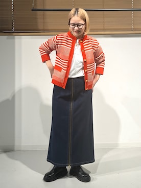 「Bou Jeloud（ブージュルード）のアイテム」を使った、TSUKIさん（レディース・153cm）の秋コーディネート