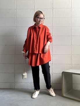「Bou Jeloud（ブージュルード）のアイテム」を使った、TSUKIさん（レディース・153cm）の秋コーディネート