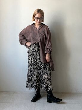 「Bou Jeloud（ブージュルード）のアイテム」を使った、TSUKIさん（レディース・153cm）の秋コーディネート