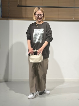 「Bou Jeloud（ブージュルード）のアイテム」を使った、TSUKIさん（レディース・153cm）の秋コーディネート