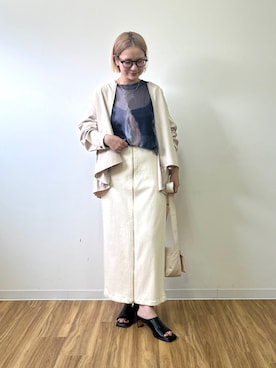 「Bou Jeloud（ブージュルード）のアイテム」を使った、TSUKIさん（レディース・153cm）の秋コーディネート