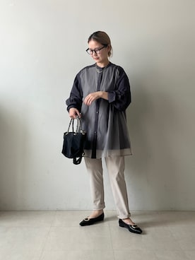 「Bou Jeloud（ブージュルード）のアイテム」を使った、TSUKIさん（レディース・153cm）の秋コーディネート