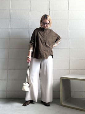 「Bou Jeloud（ブージュルード）のアイテム」を使った、TSUKIさん（レディース・153cm）の秋コーディネート