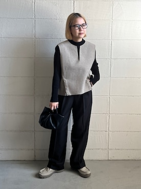 「Bou Jeloud（ブージュルード）のアイテム」を使った、TSUKIさん（レディース・153cm）の秋コーディネート