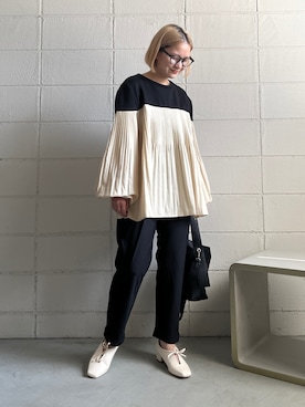 「Bou Jeloud（ブージュルード）のアイテム」を使った、TSUKIさん（レディース・153cm）の秋コーディネート
