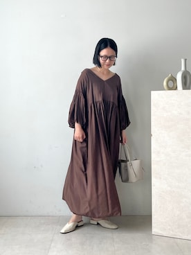 「Bou Jeloud（ブージュルード）のアイテム」を使った、TSUKIさん（レディース・153cm）の夏コーディネート