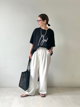 「Bou Jeloud（ブージュルード）のアイテム」を使った、TSUKIさん（レディース・153cm）の夏コーディネート