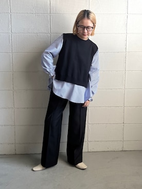 「Bou Jeloud（ブージュルード）のアイテム」を使った、TSUKIさん（レディース・153cm）の秋コーディネート