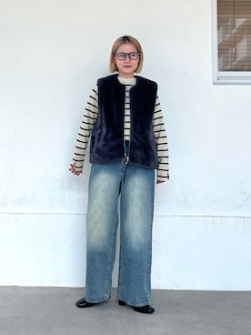 「Bou Jeloud（ブージュルード）のアイテム」を使った、TSUKIさん（レディース・153cm）の秋コーディネート