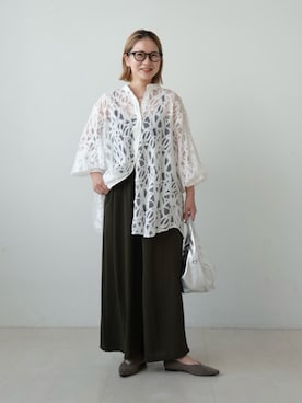 「Bou Jeloud（ブージュルード）のアイテム」を使った、TSUKIさん（レディース・153cm）の秋コーディネート