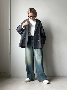 「Bou Jeloud（ブージュルード）のアイテム」を使った、TSUKIさん（レディース・153cm）の秋コーディネート