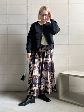 「Bou Jeloud（ブージュルード）のアイテム」を使った、TSUKIさん（レディース・153cm）の秋コーディネート
