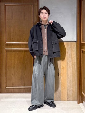 「RAGEBLUE」｜「アイテム（ジャケット/アウター）」を使った、manamu さん（メンズ・186cm）の冬コーディネート