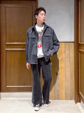 「RAGEBLUE（レイジブルー）のアイテム（パンツ）」を使った、manamu さん（メンズ・186cm）の秋コーディネート