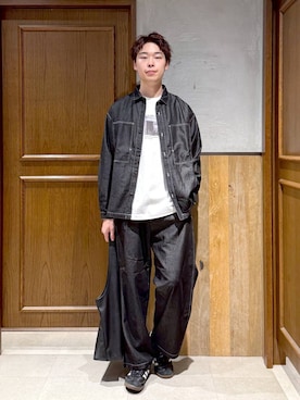 「アイテム（バッグ）」を使った、manamu さん（メンズ・186cm）の秋コーディネート