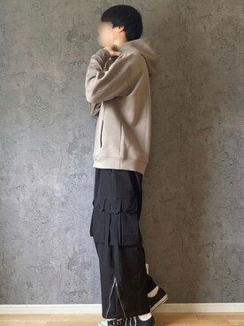 「PLST（プラステ）のアイテム（トップス）」を使った、manamu さん（メンズ・186cm）の秋コーディネート