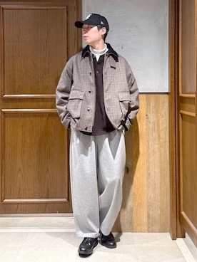 「アイテム（ポロシャツ）」を使った、manamu さん（メンズ・186cm）の秋コーディネート