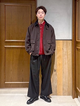 「RAGEBLUE（レイジブルー）のアイテム（パンツ）」を使った、manamu さん（メンズ・186cm）の秋コーディネート