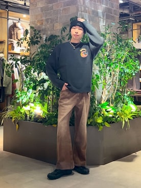 「MULGA（モルガ）のアイテム」を使った、manamu さん（メンズ・186cm）の冬コーディネート