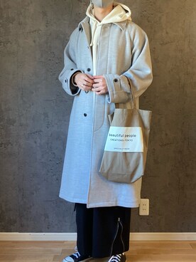 「コート」｜「アイテム（雑貨/ホビー）」を使った、manamu さん（メンズ・186cm）の秋コーディネート