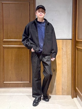 「アイテム（ブルゾン）」を使った、manamu さん（メンズ・186cm）の冬コーディネート