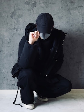 「JUNRED（ジュンレッド）のアイテム（ダウンジャケット/コート）」を使った、manamu さん（メンズ・186cm）の冬コーディネート