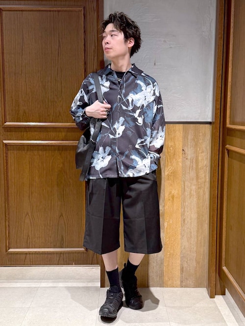 シャツ+ブラウス(長袖+七分) Flower Embroidered Sheer Design Shirt sahara（サハラ） ブラウス シャツ Flower Embroidery Over Shirt
