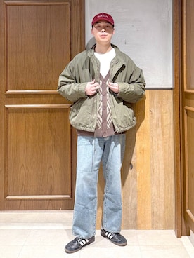 「アイテム（パンツ）」を使った、manamu さん（メンズ・186cm）の秋コーディネート