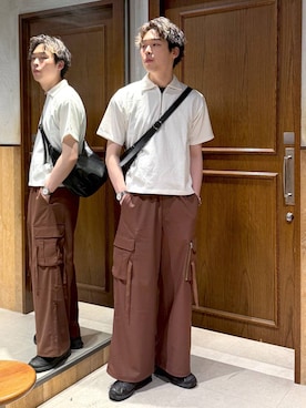 「RAGEBLUE（レイジブルー）のアイテム（トップス）」を使った、manamu さん（メンズ・186cm）の春コーディネート