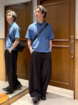 「RAGEBLUE（レイジブルー）のアイテム（トップス）」を使った、manamu さん（メンズ・186cm）の春コーディネート