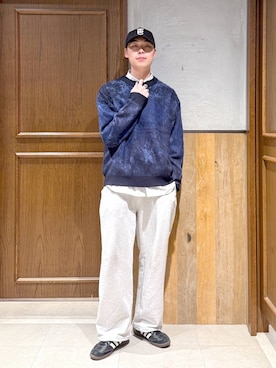 「アイテム（トップス）」を使った、manamu さん（メンズ・186cm）の秋コーディネート