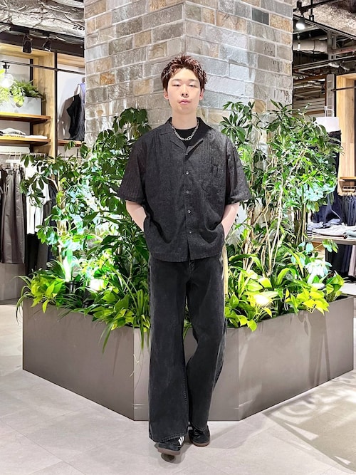 12oz/ヴィンテージライクバギーデニムワイドフレアパンツ
