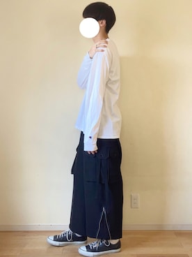 「Burner（バーナー）のアイテム（アクセサリー）」を使った、manamu さん（メンズ・186cm）の夏コーディネート