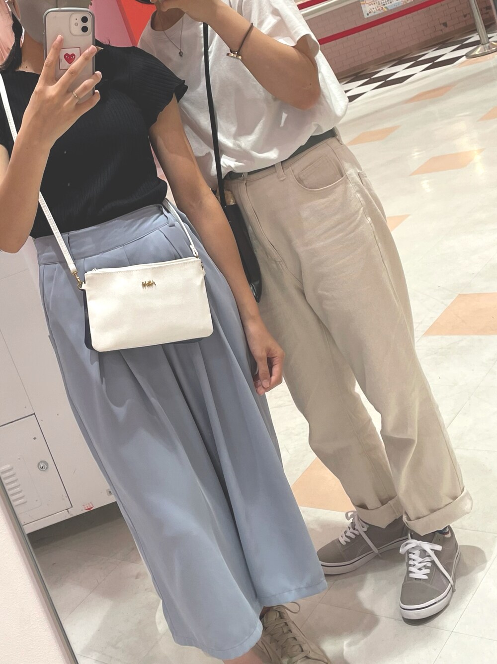 「夏コーデ」｜「ROPE' PICNICのアイテム（Tシャツ/カットソー、ブラック系）」を使った、ゆめあさん（レディース・158cm）の夏コーディネートの1枚目の写真