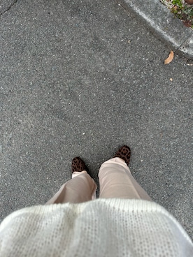 「RAY CASSIN（レイカズン）のアイテム（スラックス）」を使った、naaslove3073さん（レディース・154cm）の冬コーディネート