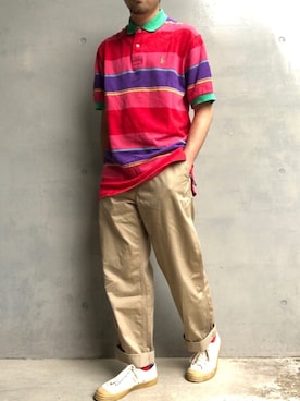 「ZOZO（ゾゾ）のアイテム（チノパンツ）」を使った、Patoさん（メンズ・166cm）の春コーディネート