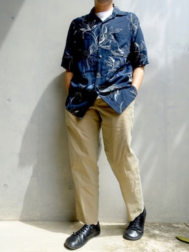 「Violet Buffalo Wallows（ヴァイオレットバッファローワローズ）のアイテム」を使った、Patoさん（メンズ・166cm）の夏コーディネート