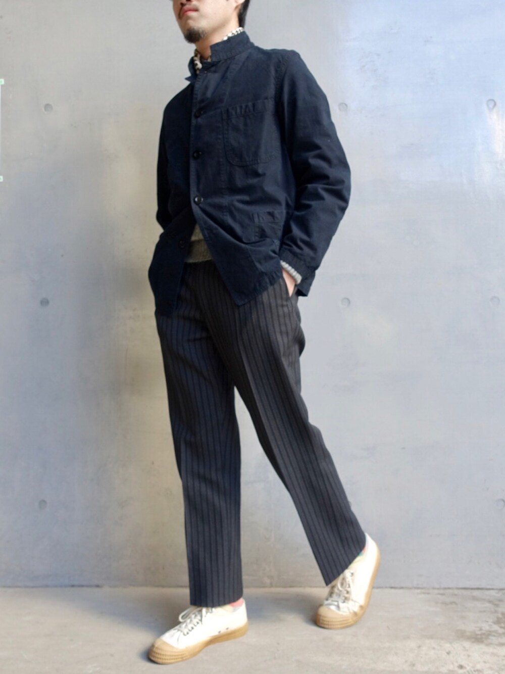 outil ノーカラージャケット OUTILのノーカラージャケットを使った人気ファッション