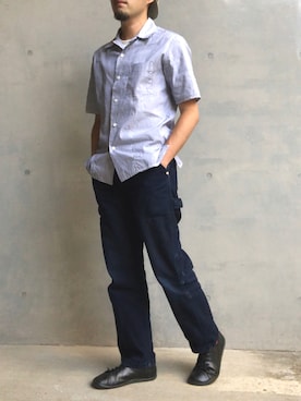 「Violet Buffalo Wallows（ヴァイオレットバッファローワローズ）のアイテム」を使った、Patoさん（メンズ・166cm）の夏コーディネート