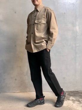 「COMME des GARCONS HOMME DEUX（コムデギャルソンオムドゥ）のアイテム（パンツ）」を使った、Patoさん（メンズ・166cm）の秋コーディネート