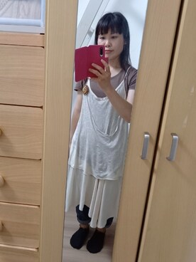 「petite robe noire（プティローブノアー）のアイテム」を使った、Tamaさん（レディース・152cm）の夏コーディネート