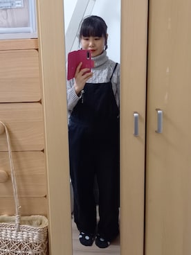 「タートルネックセーター」｜Tamaさん（レディース・152cm）の冬コーディネート