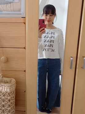 「no brand（ノーブランド）のアイテム（イヤーカフ）」を使った、Tamaさん（レディース・152cm）の冬コーディネート