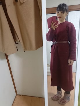 「petite robe noire（プティローブノアー）のアイテム」を使った、Tamaさん（レディース・152cm）の冬コーディネート